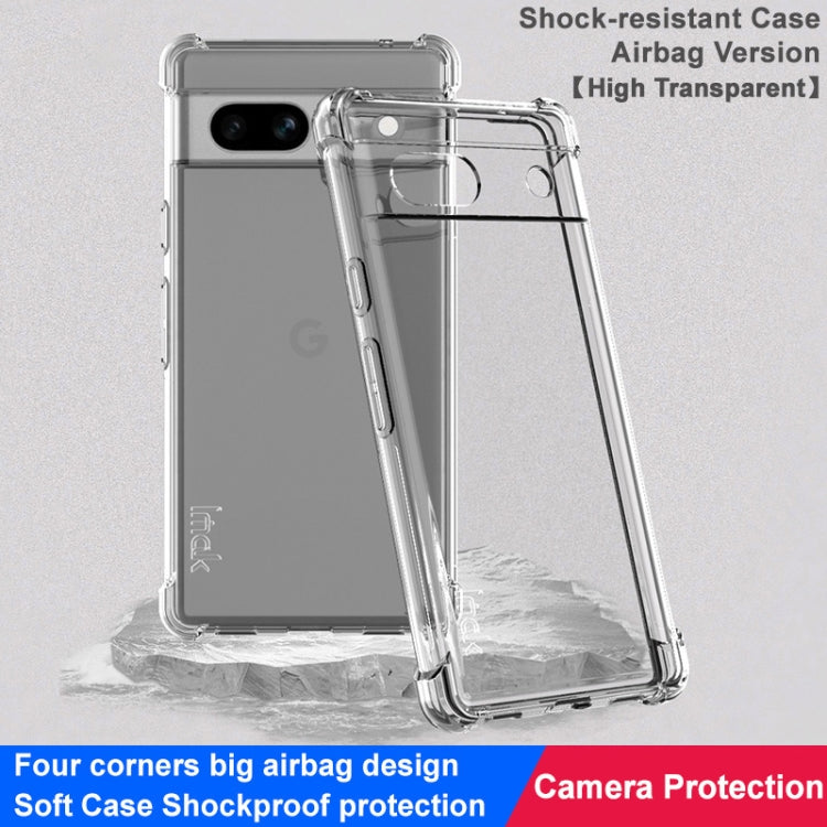 For Google Pixel 7a imak Shockproof Airbag TPU Phone Case(Transparent)