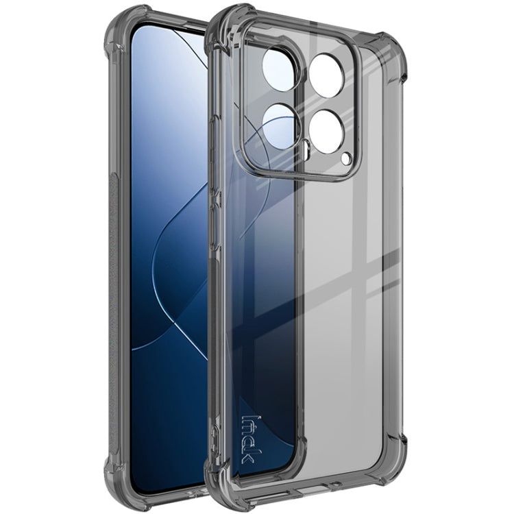 For Xiaomi 14 5G imak Shockproof Airbag TPU Phone Case(Transparent Black)