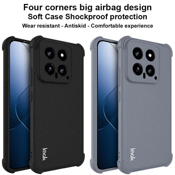 For Xiaomi 14 5G imak Shockproof Airbag TPU Phone Case(Matte Grey)