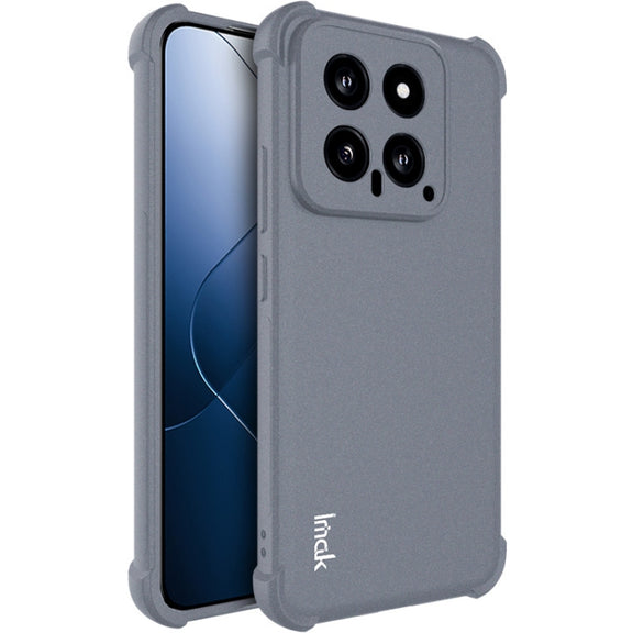 For Xiaomi 14 5G imak Shockproof Airbag TPU Phone Case(Matte Grey)