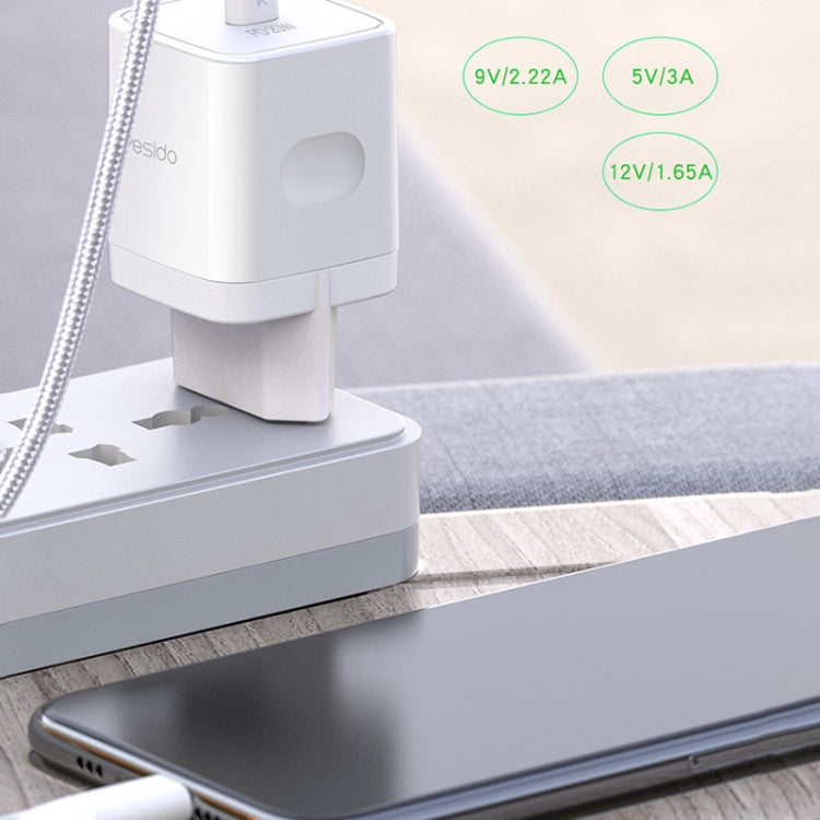 Yesido YC-30 PD 20W Type-C Port Mini Travel Fast Charger(EU Plug)