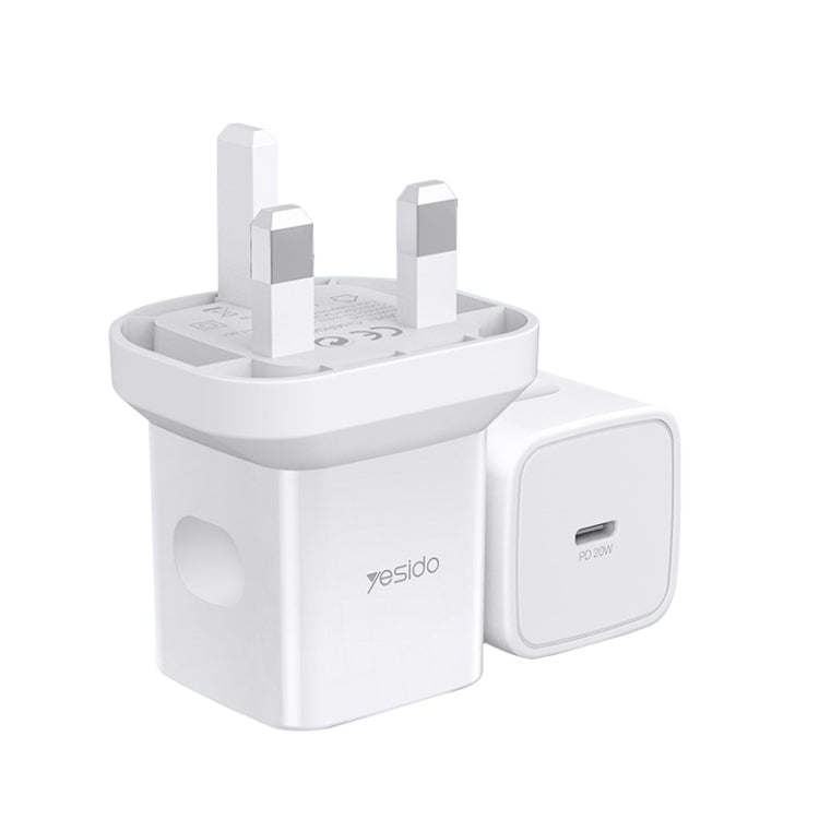 Yesido YC-30 PD 20W Type-C Port Mini Travel Fast Charger(UK Plug)
