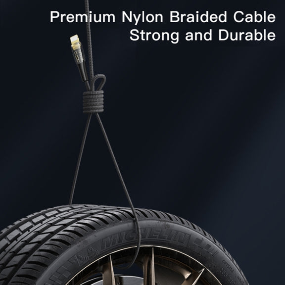 YESIDO CA102 PD 20W USB-C / Type-C to 8 Pin Braided Charging Data Cable, Length:2m(Black)