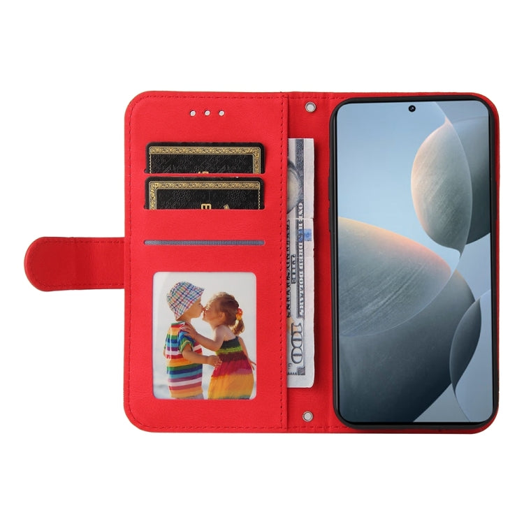 For Xiaomi Redmi K70 / K70 Pro Skin Feel Life Tree Metal Button Leather Phone Case(Red)