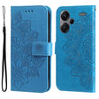 For Xiaomi Redmi Note13 Pro+ 5G Global 7-petal Flowers Embossing Leather Phone Case(Blue) - Note 13 Pro+ Cases by PMC TechLife | Online Shopping South Africa | PMC TechLife | Buy Now Pay Later Mobicred
