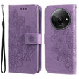 For Xiaomi Redmi A3 7-petal Flowers Embossing Leather Phone Case(Light Purple) - Xiaomi Cases by PMC TechLife | Online Shopping South Africa | PMC TechLife | Buy Now Pay Later Mobicred