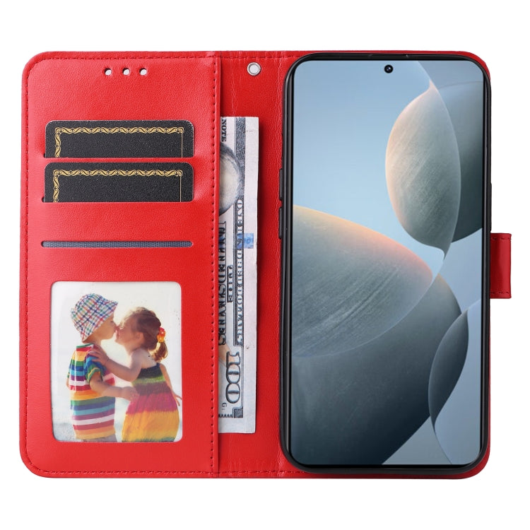 For Xiaomi Redmi K70 / K70 Pro Embossed Sunflower Leather Phone Case(Red)