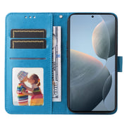 For Xiaomi Redmi K70 / K70 Pro Embossed Sunflower Leather Phone Case(Blue)