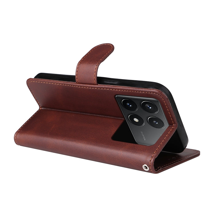 For Xiaomi Redmi K70 / K70 Pro Classic Calf Texture Flip Leather Phone Case(Brown)