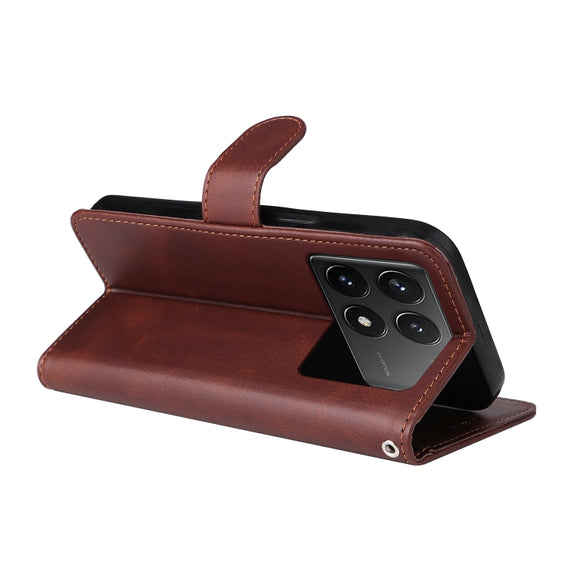 For Xiaomi Redmi K70 / K70 Pro Classic Calf Texture Flip Leather Phone Case(Brown)