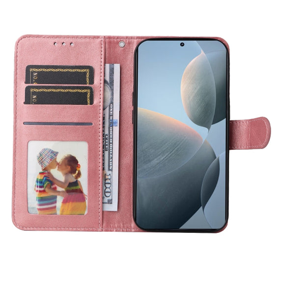 For Xiaomi Redmi K70 / K70 Pro Classic Calf Texture Flip Leather Phone Case(Rose Gold)