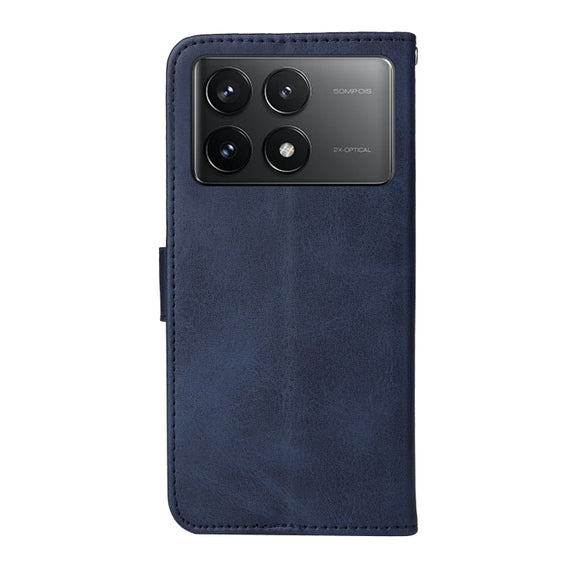 For Xiaomi Redmi K70 / K70 Pro Classic Calf Texture Flip Leather Phone Case(Blue)