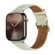 Embossed Love Genuine Leather Watch Band For Apple Watch Series 10 46mm(Milky White) - free shipping - PMc TechLife - Order now!