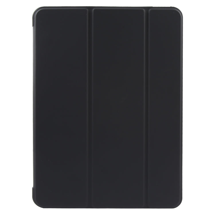 For iPad 10.9 2022 / Air 5 / Air 4 GEBEI 3-folding Holder Shockproof Flip Leather Tablet Case(Black)