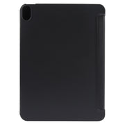 For iPad 10.9 2022 / Air 5 / Air 4 GEBEI 3-folding Holder Shockproof Flip Leather Tablet Case(Black)