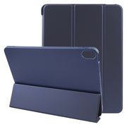 For iPad 10.9 2022 / Air 5 / Air 4 GEBEI 3-folding Holder Shockproof Flip Leather Tablet Case(Dark Blue)