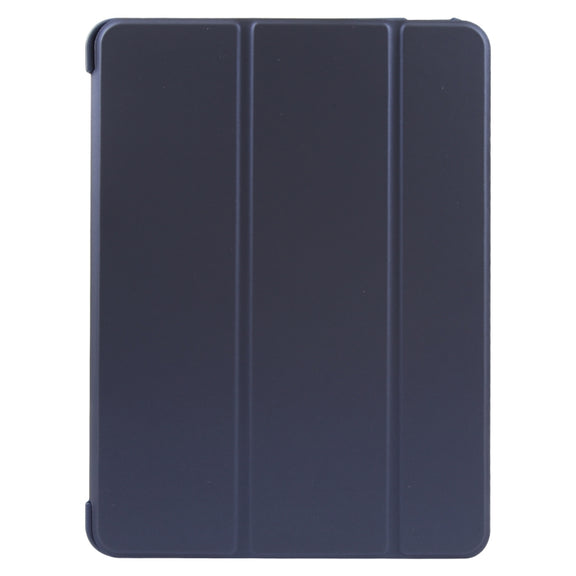 For iPad 10.9 2022 / Air 5 / Air 4 GEBEI 3-folding Holder Shockproof Flip Leather Tablet Case(Dark Blue)