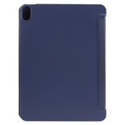 For iPad 10.9 2022 / Air 5 / Air 4 GEBEI 3-folding Holder Shockproof Flip Leather Tablet Case(Dark Blue)