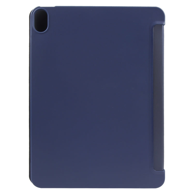 For iPad 10.9 2022 / Air 5 / Air 4 GEBEI 3-folding Holder Shockproof Flip Leather Tablet Case(Dark Blue)