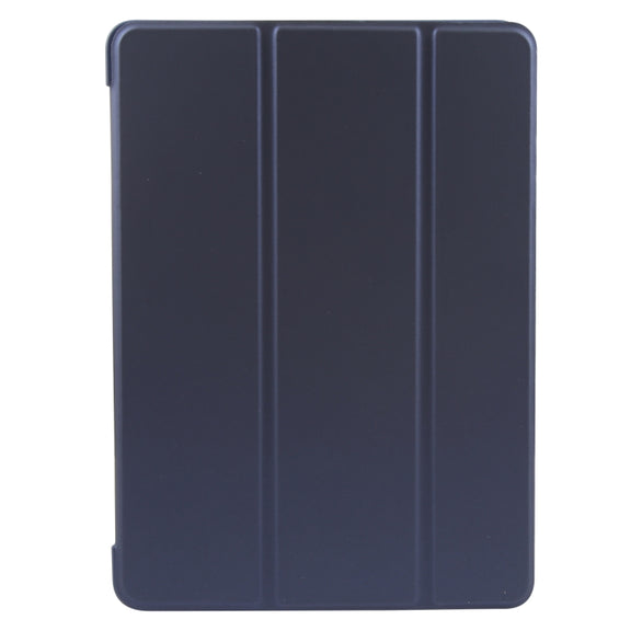 For iPad 9.7 2018 & 2017 / Air / Air2 GEBEI 3-folding Holder Shockproof Flip Leather Tablet Case(Dark Blue)
