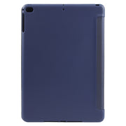 For iPad 9.7 2018 & 2017 / Air / Air2 GEBEI 3-folding Holder Shockproof Flip Leather Tablet Case(Dark Blue)