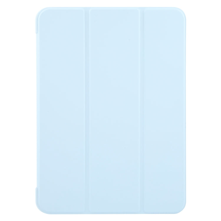 For iPad Pro 11 2024 GEBEI 3-folding Holder Shockproof Flip Leather Tablet Case(Sky Blue)