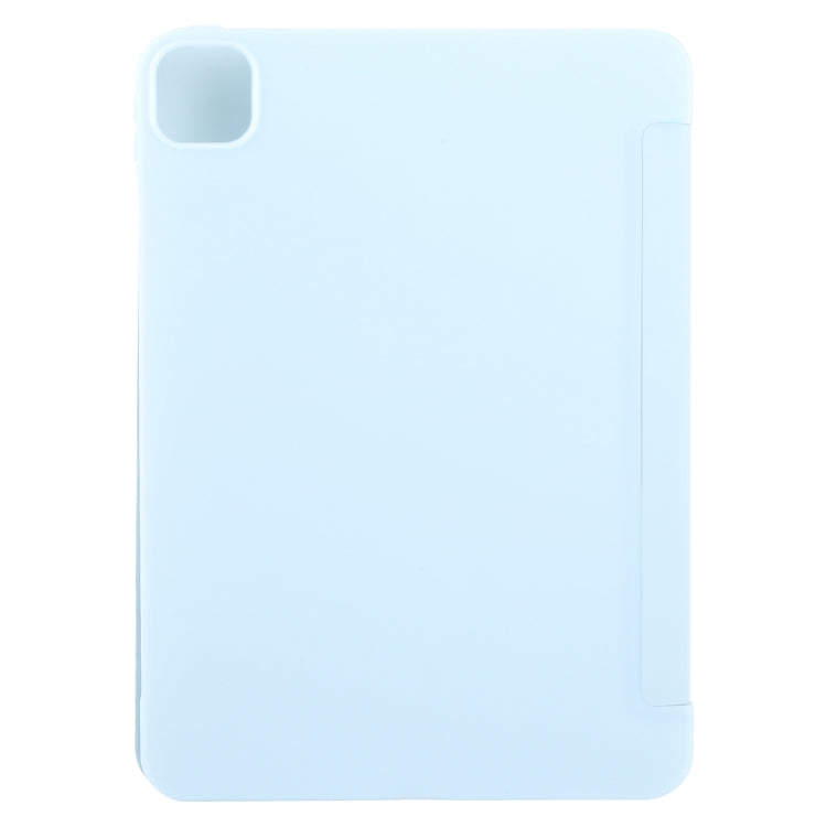 For iPad Pro 11 2024 GEBEI 3-folding Holder Shockproof Flip Leather Tablet Case(Sky Blue)