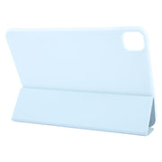 For iPad Pro 11 2024 GEBEI 3-folding Holder Shockproof Flip Leather Tablet Case(Sky Blue)
