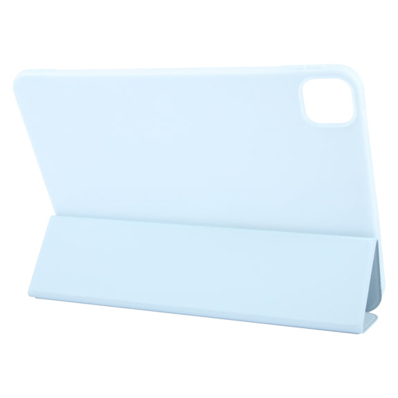 For iPad Pro 11 2024 GEBEI 3-folding Holder Shockproof Flip Leather Tablet Case(Sky Blue)