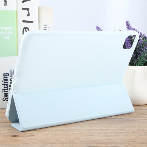 For iPad Pro 11 2024 GEBEI 3-folding Holder Shockproof Flip Leather Tablet Case(Sky Blue)