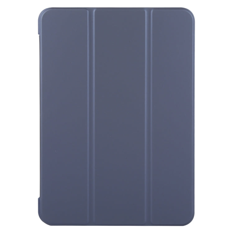 For iPad Pro 11 2024 GEBEI 3-folding Holder Shockproof Flip Leather Tablet Case(Dark Blue)