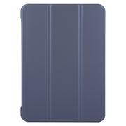 For iPad Pro 11 2024 GEBEI 3-folding Holder Shockproof Flip Leather Tablet Case(Dark Blue)