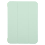 For iPad Pro 11 2024 GEBEI 3-folding Holder Shockproof Flip Leather Tablet Case(Green)