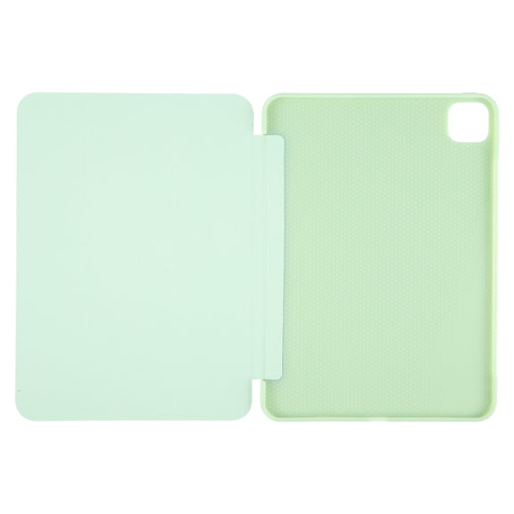For iPad Pro 11 2024 GEBEI 3-folding Holder Shockproof Flip Leather Tablet Case(Green)
