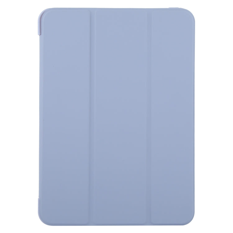 For iPad Pro 13 2024 GEBEI 3-folding Holder Shockproof Flip Leather Tablet Case(Light Purple)