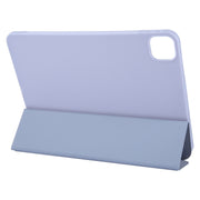 For iPad Pro 13 2024 GEBEI 3-folding Holder Shockproof Flip Leather Tablet Case(Light Purple)