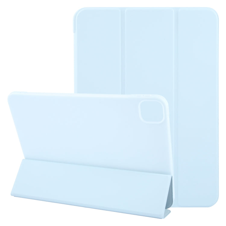 For iPad Pro 13 2024 GEBEI 3-folding Holder Shockproof Flip Leather Tablet Case(Sky Blue)