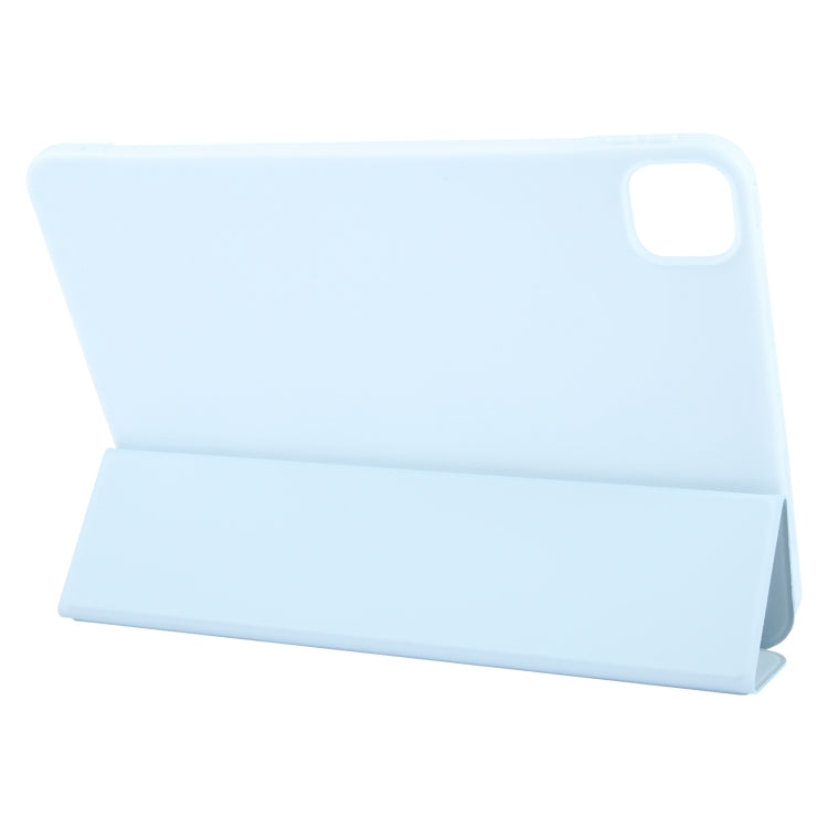 For iPad Pro 13 2024 GEBEI 3-folding Holder Shockproof Flip Leather Tablet Case(Sky Blue)