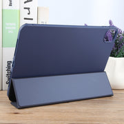 For iPad Pro 13 2024 GEBEI 3-folding Holder Shockproof Flip Leather Tablet Case(Dark Blue)
