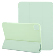 For iPad Pro 13 2024 GEBEI 3-folding Holder Shockproof Flip Leather Tablet Case(Green)