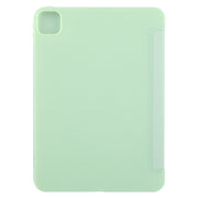 For iPad Pro 13 2024 GEBEI 3-folding Holder Shockproof Flip Leather Tablet Case(Green)