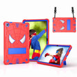 For Lenovo Tab M10 Plus 10.6 3rd Gen 2022 Spider Texture Silicone Hybrid PC Tablet Case with Shoulder Strap(Red + Blue) - Lenovo by PMC TechLife | Online Shopping South Africa | PMC TechLife | Buy Now Pay Later Mobicred