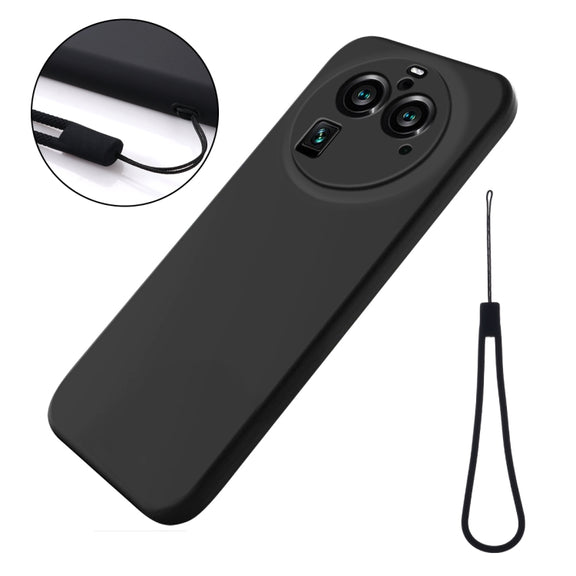 For OPPO Find X6 Pro Pure Color Liquid Silicone Shockproof Phone Case(Black)