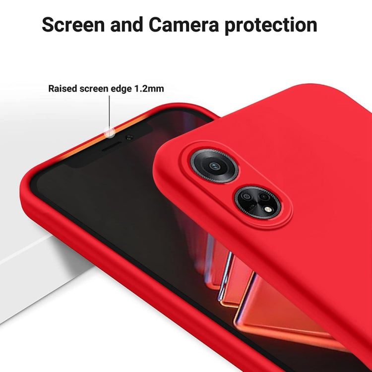 For OPPO F23 5G / A98 5G / A1 5G Solid Color Liquid Silicone Dropproof Full Coverage Phone Case(Red)