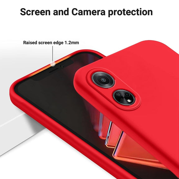 For OPPO F23 5G / A98 5G / A1 5G Solid Color Liquid Silicone Dropproof Full Coverage Phone Case(Red)