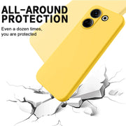 For Tecno Camon 20 Pro 4G Pure Color Liquid Silicone Shockproof Phone Case(Yellow)