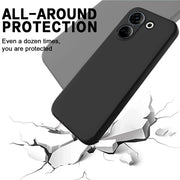 For Tecno Camon 20 4G Pure Color Liquid Silicone Shockproof Phone Case(Black)