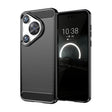 For Huawei Pura 70 Pro / Pura 70 Pro+ Brushed Texture Carbon Fiber TPU Phone Case(Black) - Huawei Cases by PMC Jewellery | Online Shopping South Africa | PMC Jewellery | Buy Now Pay Later Mobicred