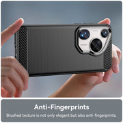 For Huawei Pura 70 Ultra Brushed Texture Carbon Fiber TPU Phone Case(Black)