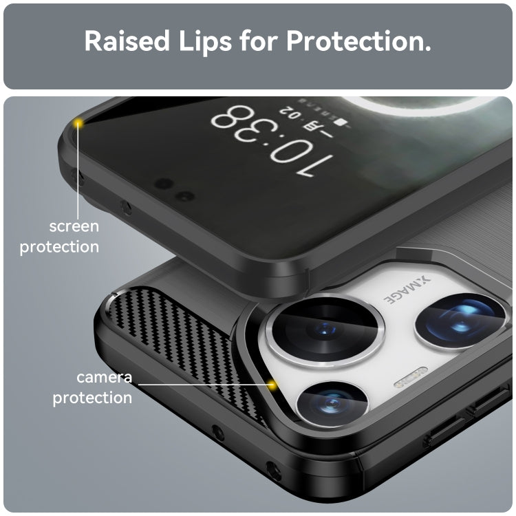 For Huawei Pura 70 Ultra Brushed Texture Carbon Fiber TPU Phone Case(Black)